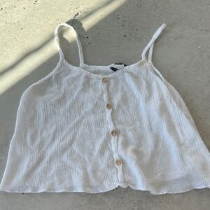 Deb White Button-Up Camisole Top